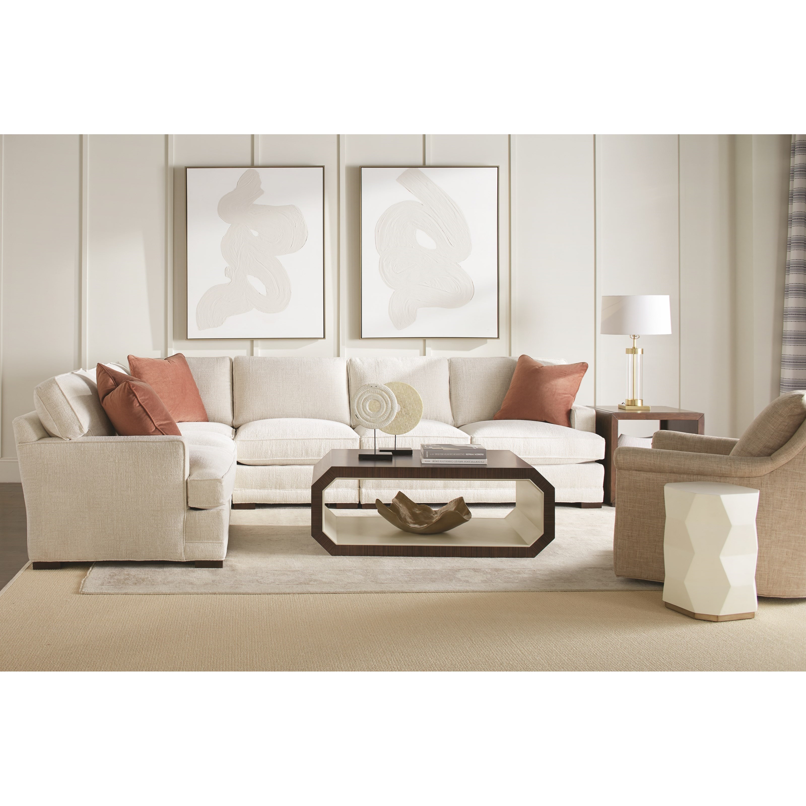 Rowe Grayson P705118+061+1151486143 Contemporary 3Piece Sectional